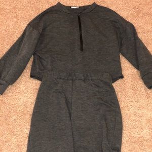 Matching sweater and shorts